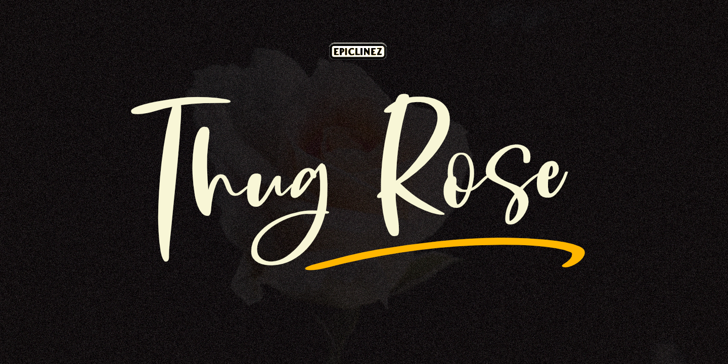 Example font Thug Rose #1